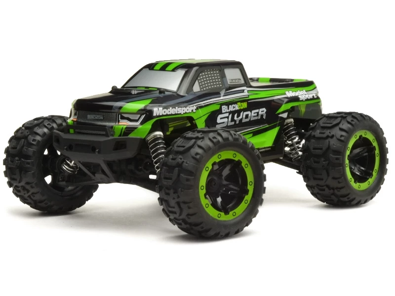 BlackZon Slyder MT 1/16th 4WD Monster Truck - Green 3 BlackZon Slyder MT 1/16th 4WD Monster Truck - Green