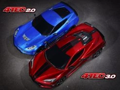 Traxxas 4TEC 3.0 Chevrolet Corvette Stingray: 1/10 AWD Supercar - Silver -us-RC Models Sales 2022 93054 4 chassis comparison