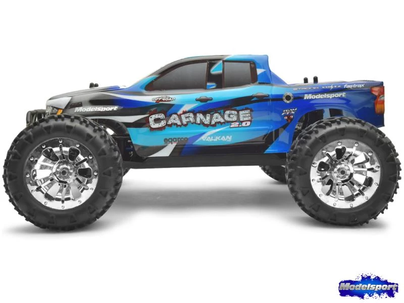 FTX Carnage 2.0 1/10 Brushed Truck 4wd RTR - Blue 4 FTX Carnage 2.0 1/10 Brushed Truck 4wd RTR - Blue - Image 2